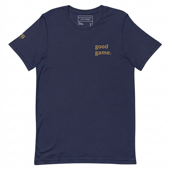good game. embroidered tee - Navy