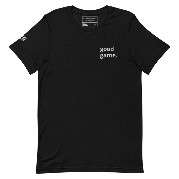 good game. embroidered tee - Black